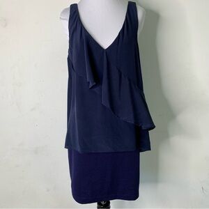 Hutch Women's Layered Tank Mini Navy Blue Dress Size Medium